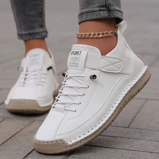 Women's Casual Leather Trainers