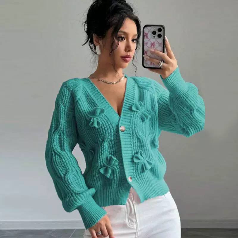 Women's Bow Detail Knit Cardigan