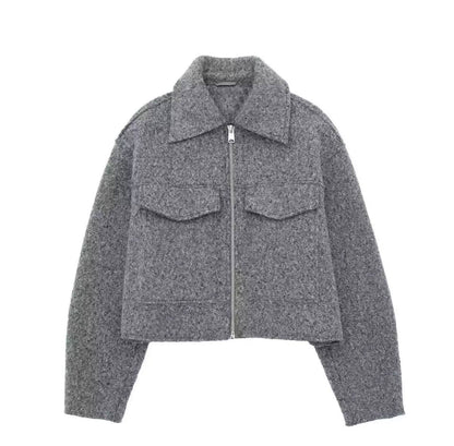 Women's Cropped Shacket Jacket