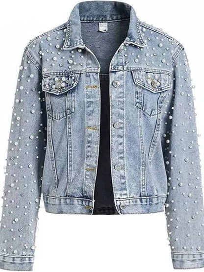 Women's Pearl Embellished Cotton Jacket