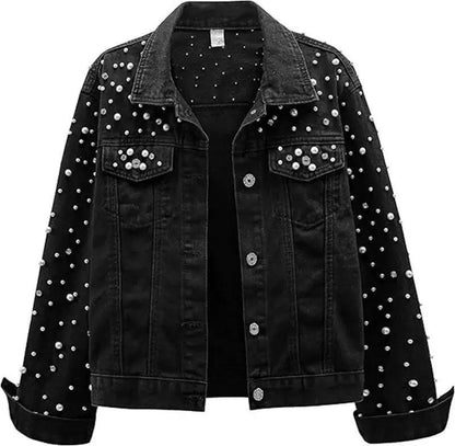 Women's Pearl Embellished Cotton Jacket