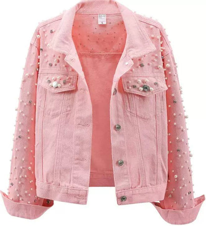 Women's Pearl Embellished Cotton Jacket