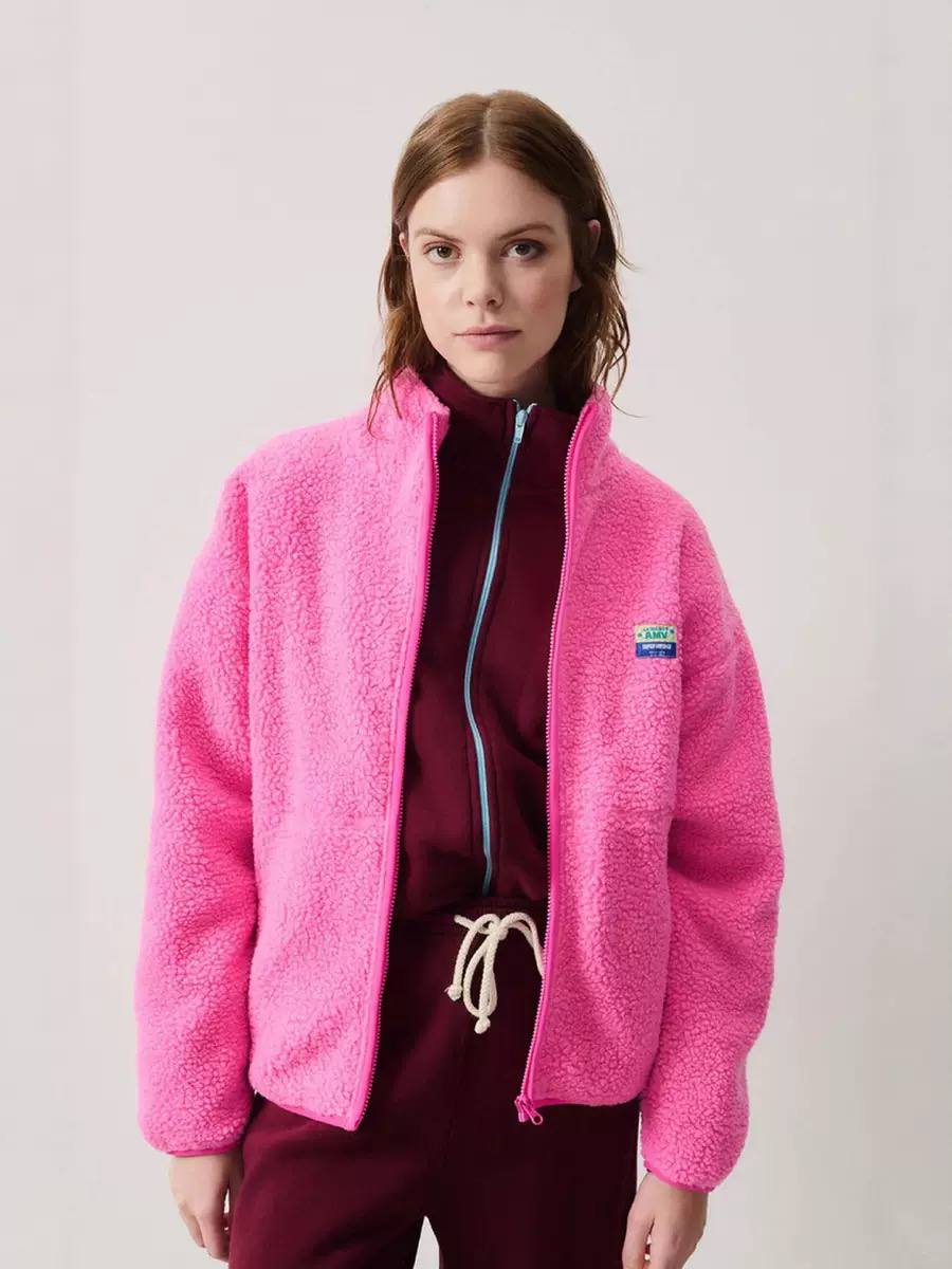 Women's Zip Up Teddy Fleece Jacket