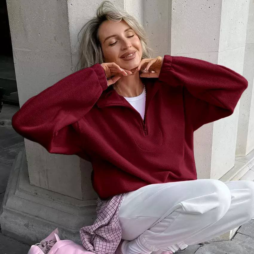 Women's Half Zip Fleece Sweater