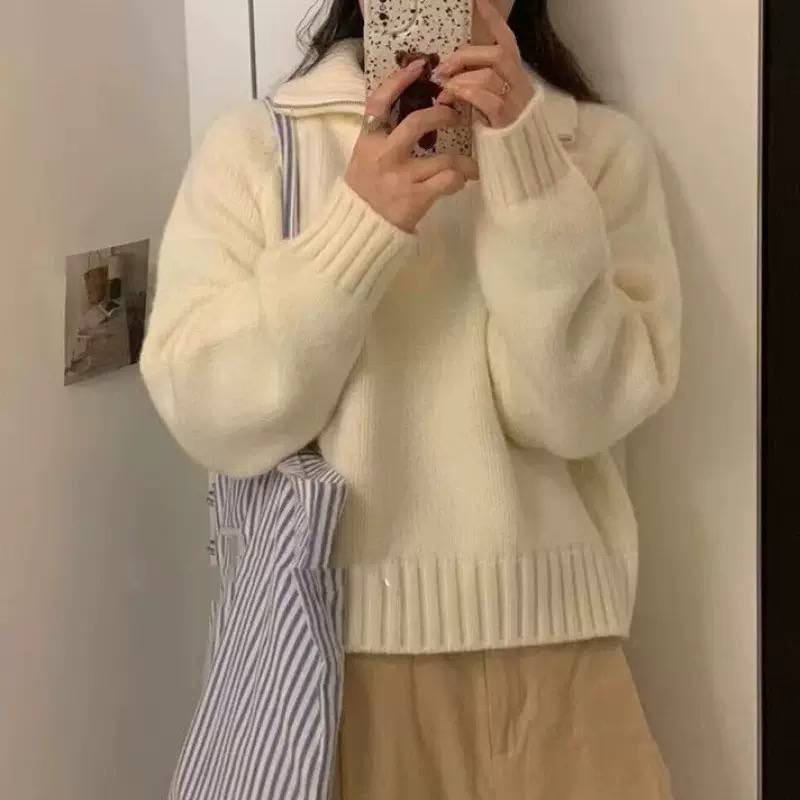 Women's Half Zip Knit Sweater